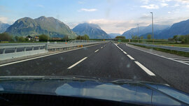 Leere Autobahn Norditalien