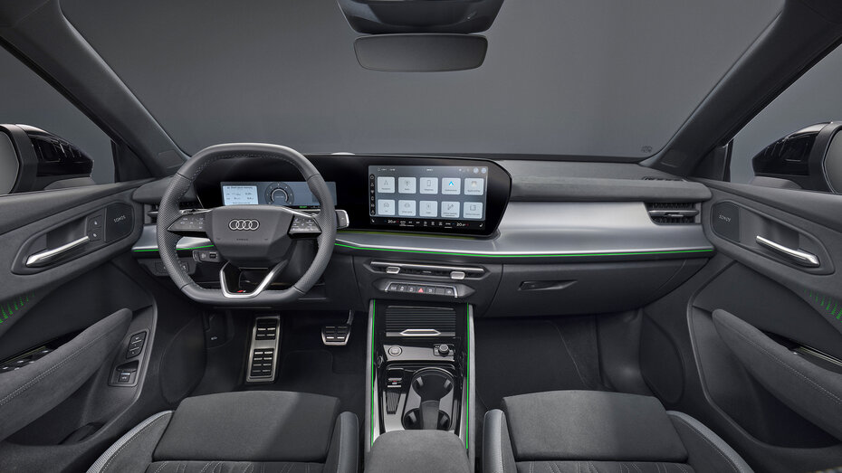 Innenraumaufnahme eines Autos.