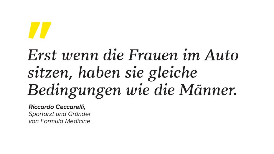 Text:Erst wenn die Frauen im Auto sitzen, haben sie gleiche Bedingungen wie die Männer.