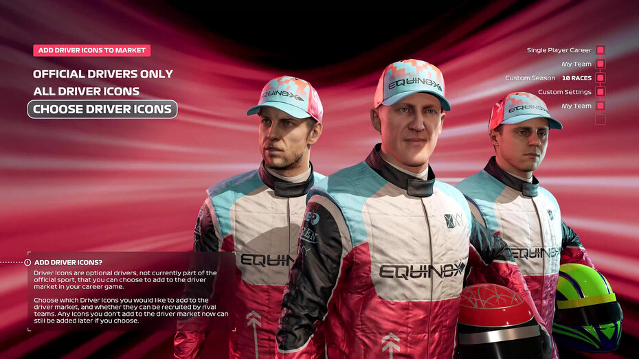 Screenshot aus F125. Man sieht drei Fahrer.