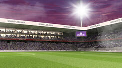 Aufnahme der Tribüne des Generali Stadiums.
