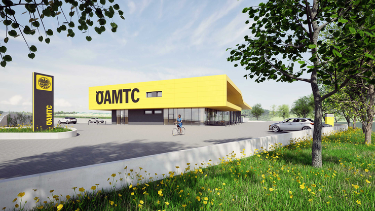 Rendering neuer ÖAMTC-Stützpunkt Amstetten