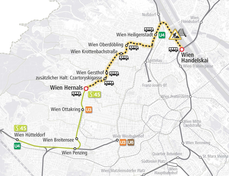 S45 - Ersatzverkehr © ÖBB S45 - Ersatzverkehr ÖBB