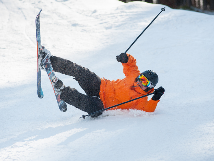 Sturz Skifahrer