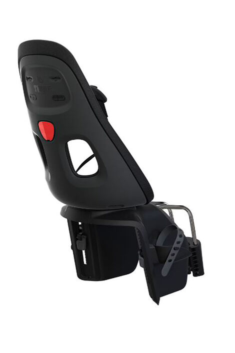 14787 Thule Fahrradkindersitz Yepp g3.jpg Rückseite des schwarzen Fahrradkindersitzes von THULE