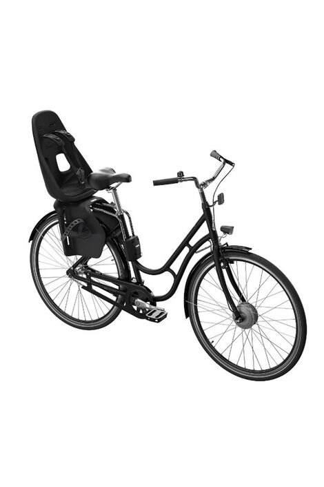 14787 Thule Fahrradkindersitz Yepp g4.jpg Schwarzer Fahrradkindersitz montiert auf einem Fahrrad