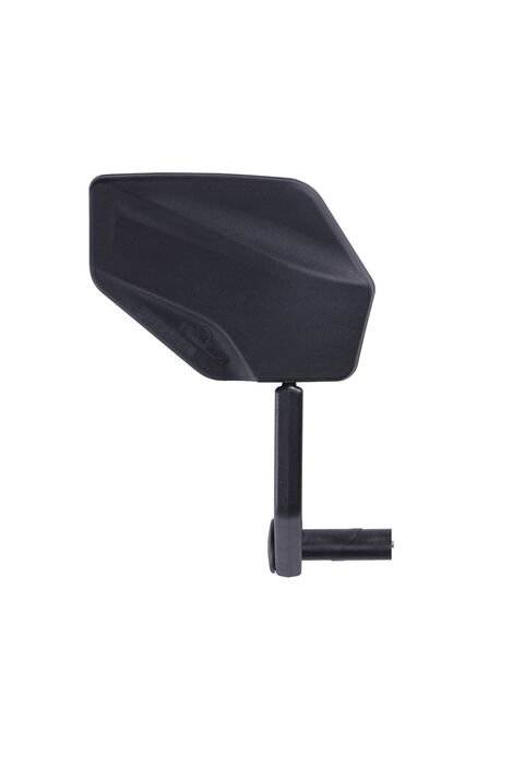 Rückseite des Fahrradspiegels ist schwarz.