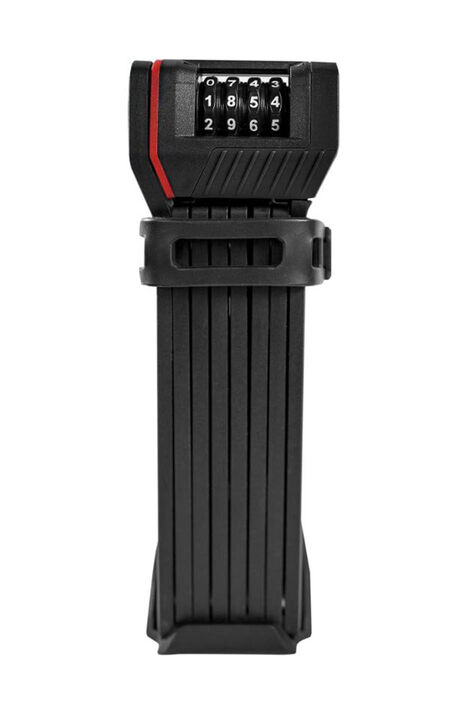 Schwarz-rotes Faltschloss von Trelock mit Zahlencodeschloss