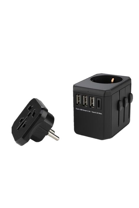 Reiseadapter USB Schwarz