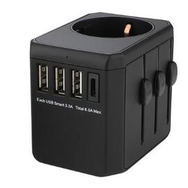 Reiseadapter USB Schwarz