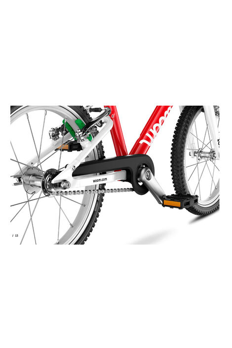superleichtes Kinder Woom Fahrrad in 16 Zoll, ab 4-6 Jahren, 105-120 cm, Farbe red