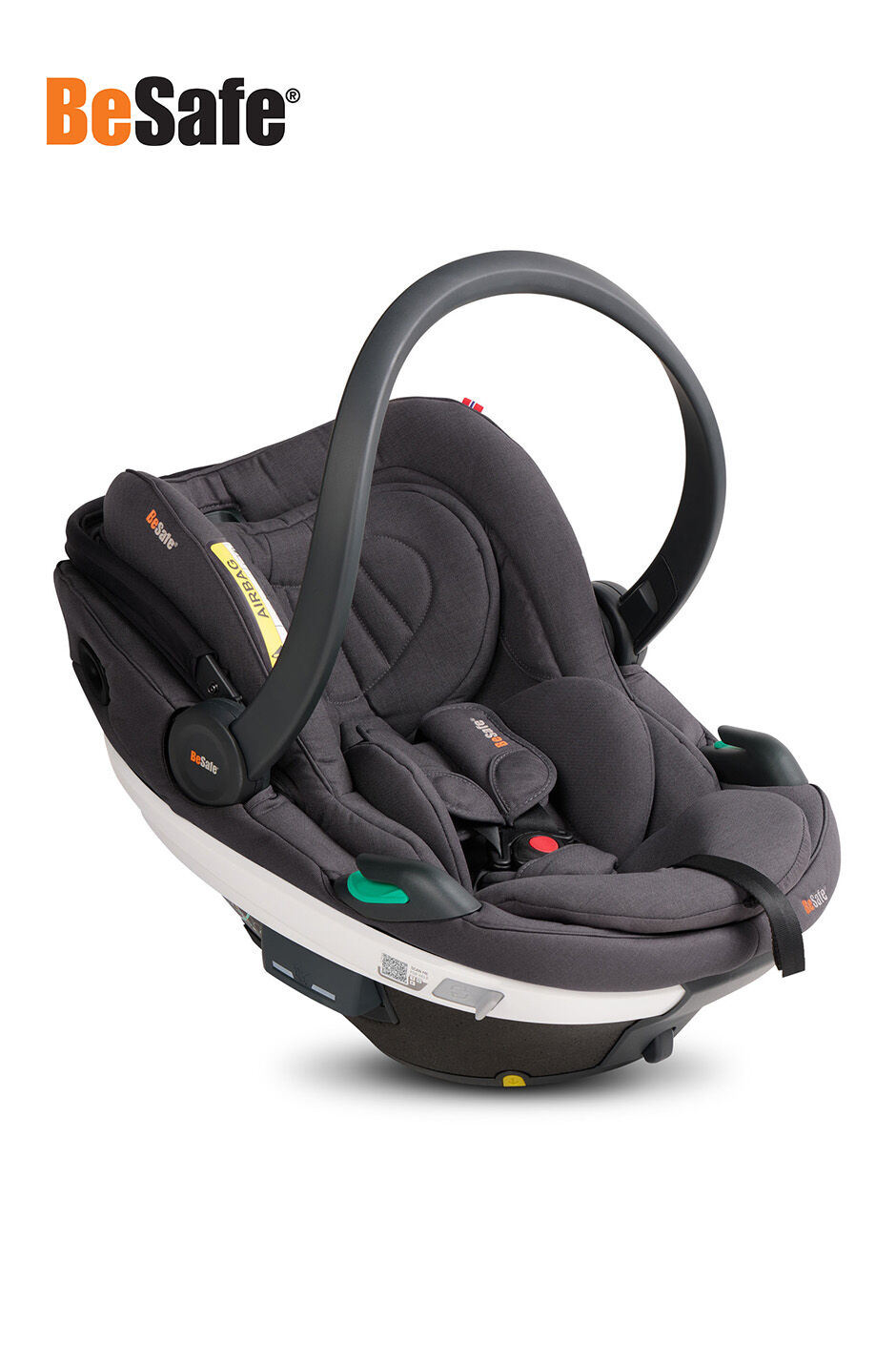 Schwarze Babyschale mit Tragegriff, BeSafe.