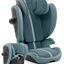 Solution G2 Kindersitz, Farbe blau, faltbar und leicht, mit neigbarer Kopfstütze für Kinder von 100–150 cm.