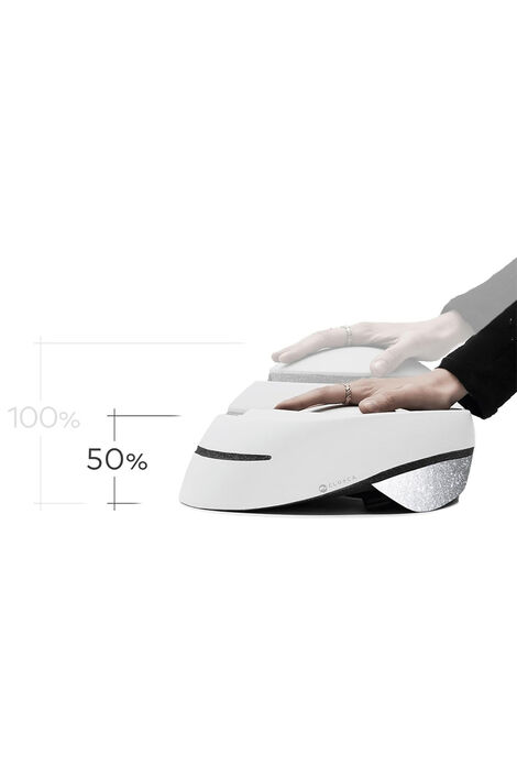 faltbarer Fahrradhelm in der Farbe Weiss