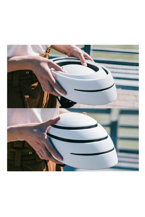 faltbarer Fahrradhelm in der Farbe Weiss