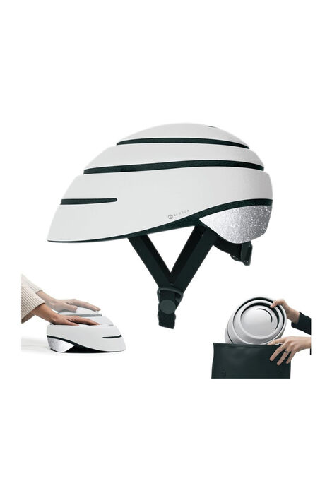 faltbarer Fahrradhelm in der Farbe Weiss