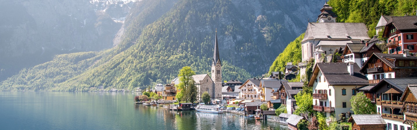 Panoramaansicht von Hallstatt in Österreich