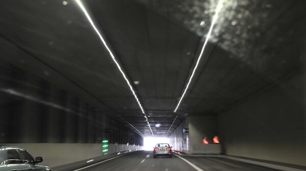Innenaufnahme eines Tunnels