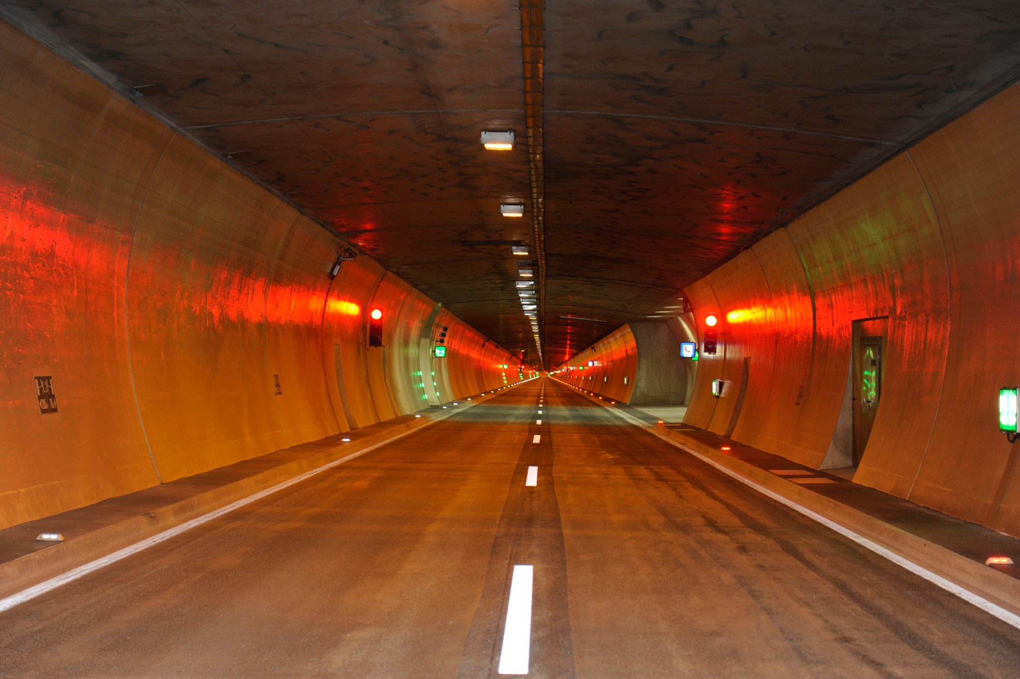 Foto im leeren Katschbergtunnel