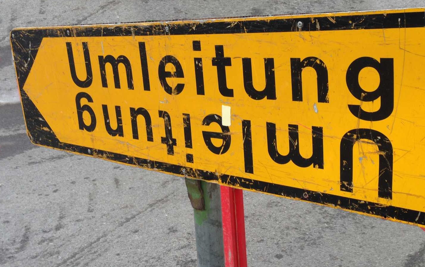 Ein Umleitungsschild