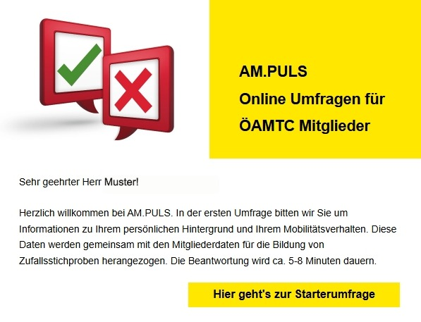 Bestätigungsschreiben, über die erfolgreiche Anmeldung zum Gewinnspiel.