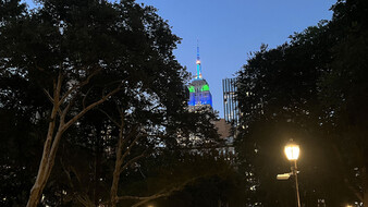 Immer schön beleuchtet: das Empire State Building.