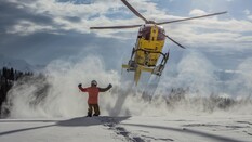 bildet sich durch den Abwind des Rotors eine Schneeglocke, ÖAMTC/Postl
