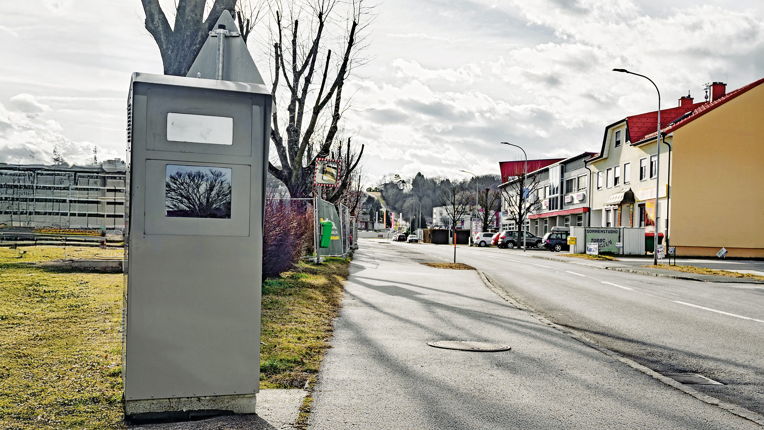 Ein Radargerät am Straßenrand