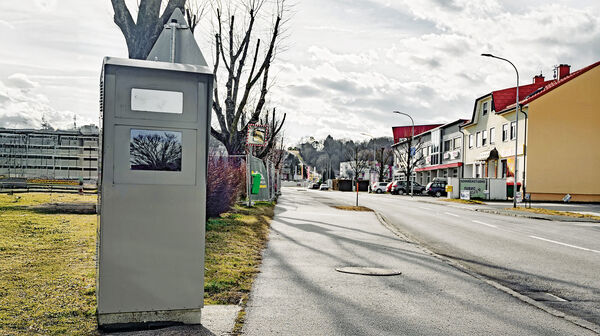 Ein Radargerät am Straßenrand
