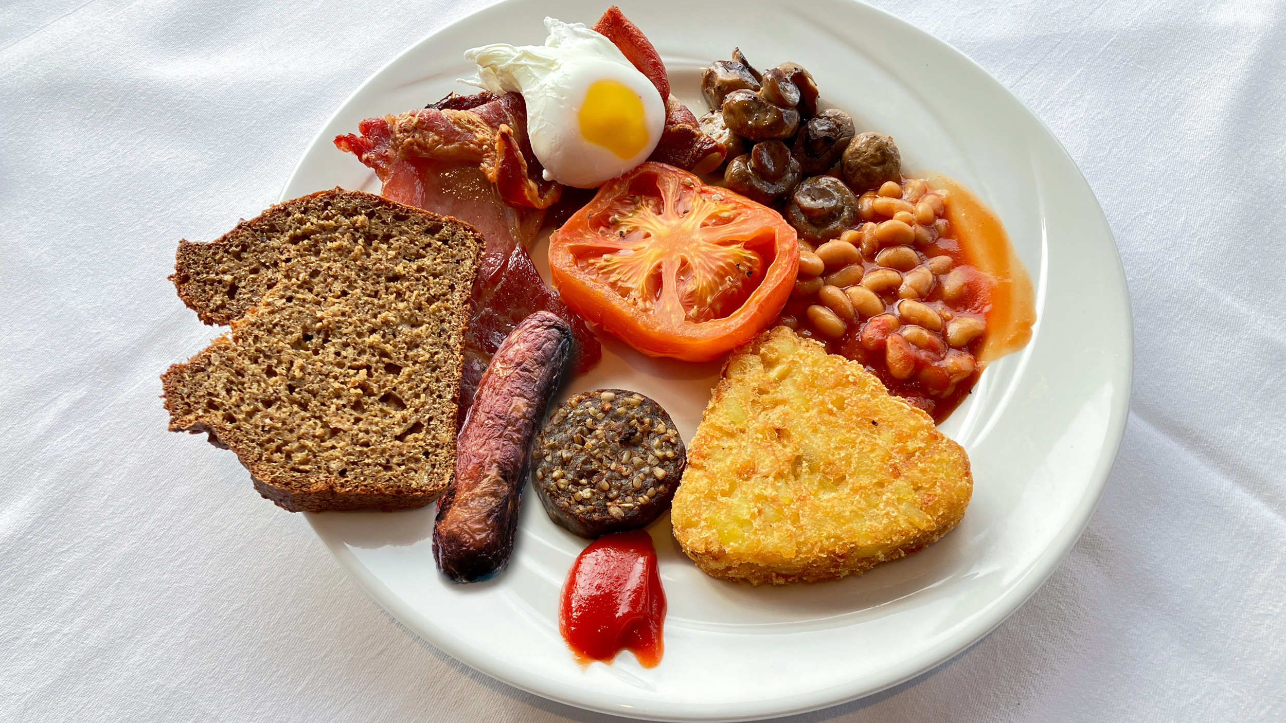 Teller mit irischem Frühstück