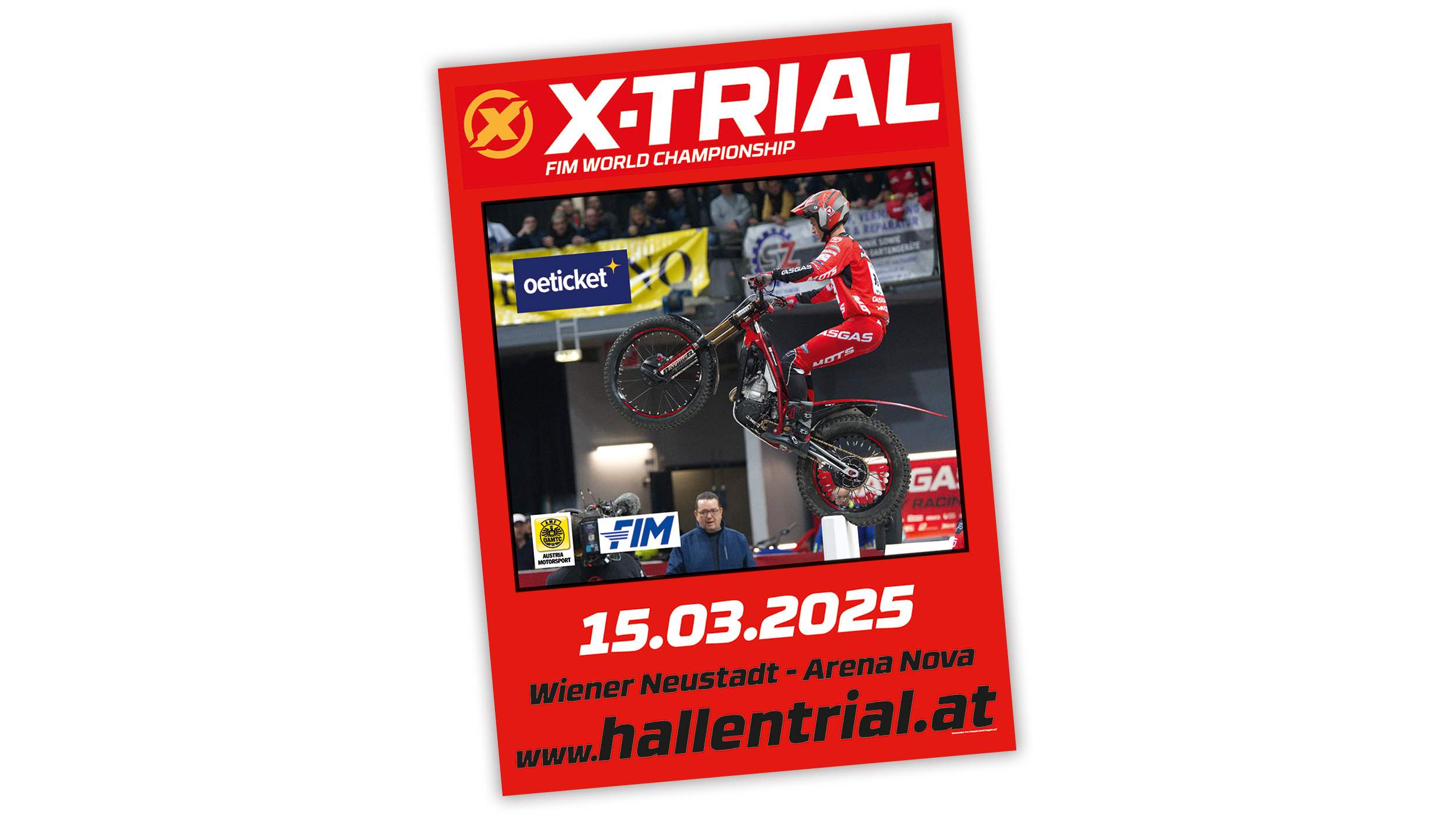 Flyer für eine X-Trial Veranstaltung in Wiener Neustadt