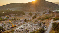 Blick auf die Ausgrabungsstätte in Ephesos/Türkei.