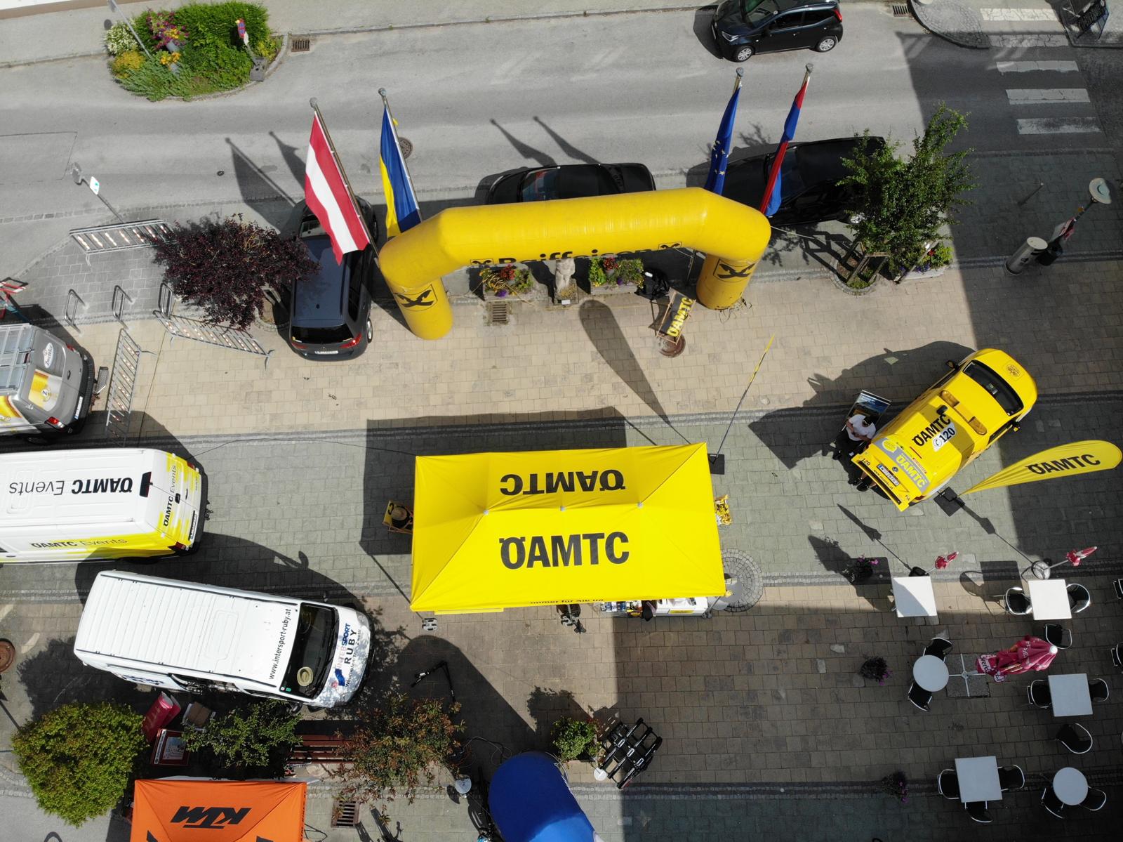 ÖAMTC PopUp aus der Vogelperspektive am Zwettl Bike Festival 2024