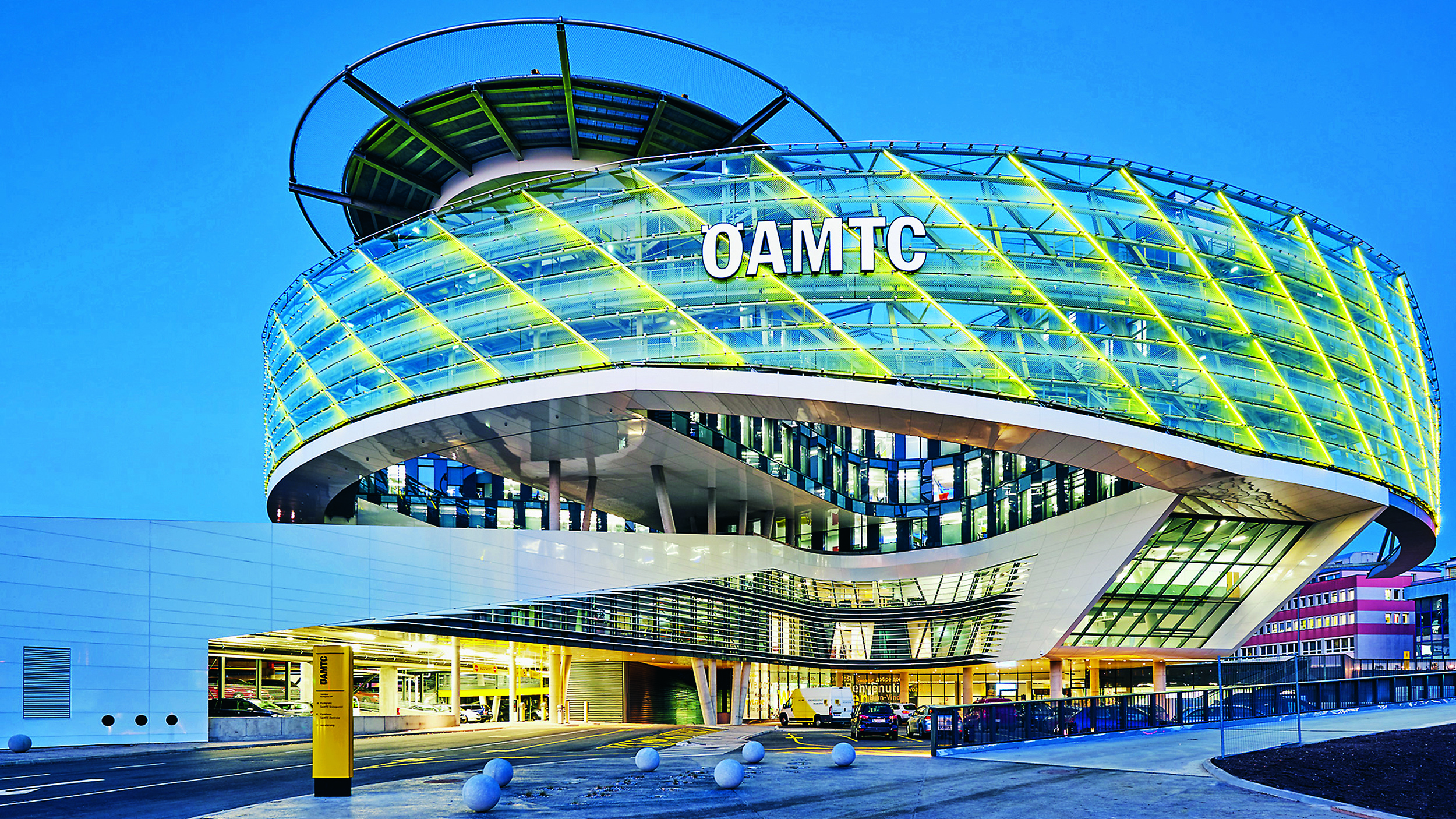 Die ÖAMTC-Zentrale in Wien-Erdberg von außen.