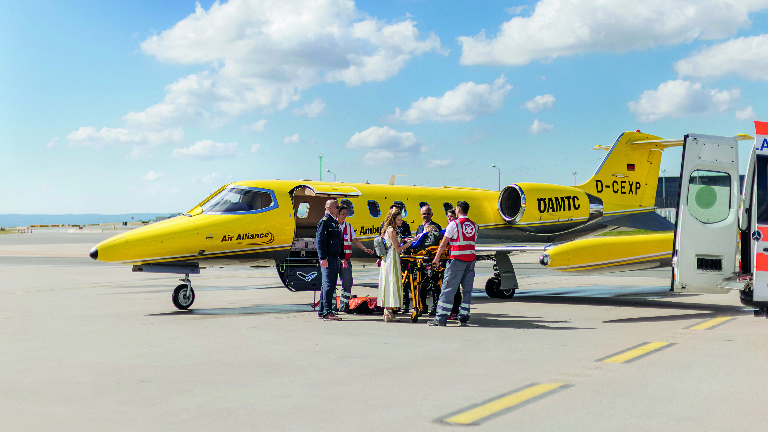 Ein Ambulanz-Jet des ÖAMTC.