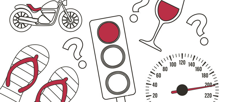 Verschiedene Icons aus dem Straßenverkehr auf weißem Grund