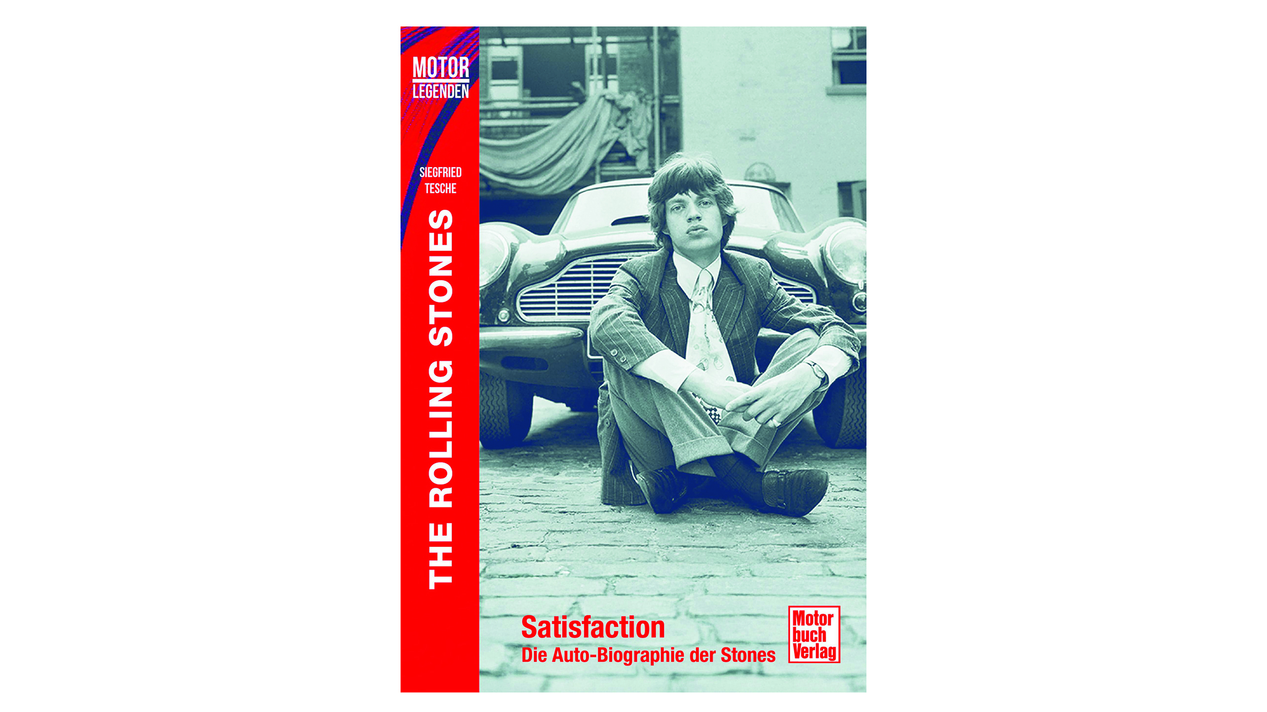 Buchcover mit Foto des jungen Mick Jagger von den Rolling Stones. Er sitzt mit verschränkten Beinen vor einem Auto.