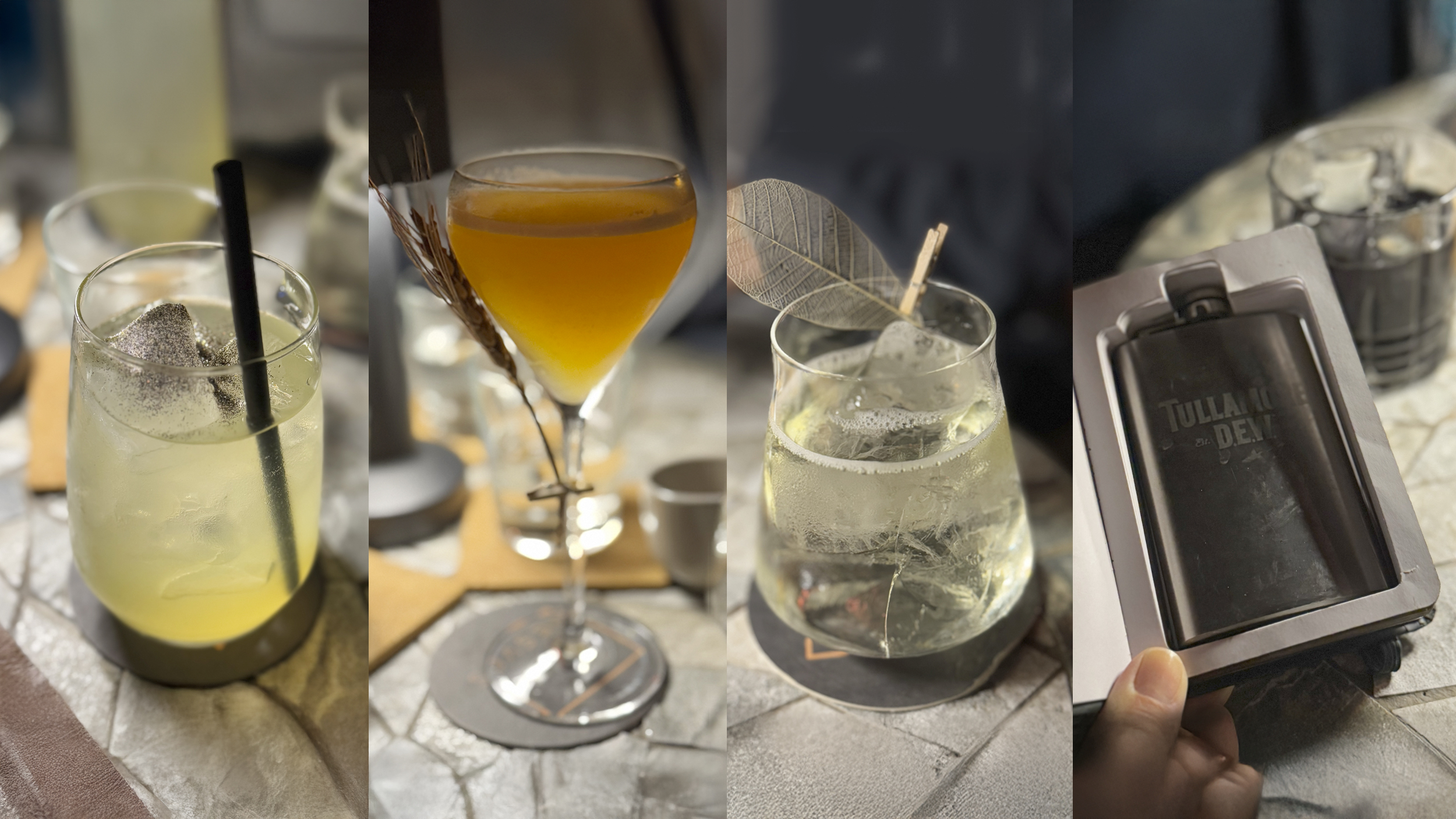 Vier sehr gute Cocktails.