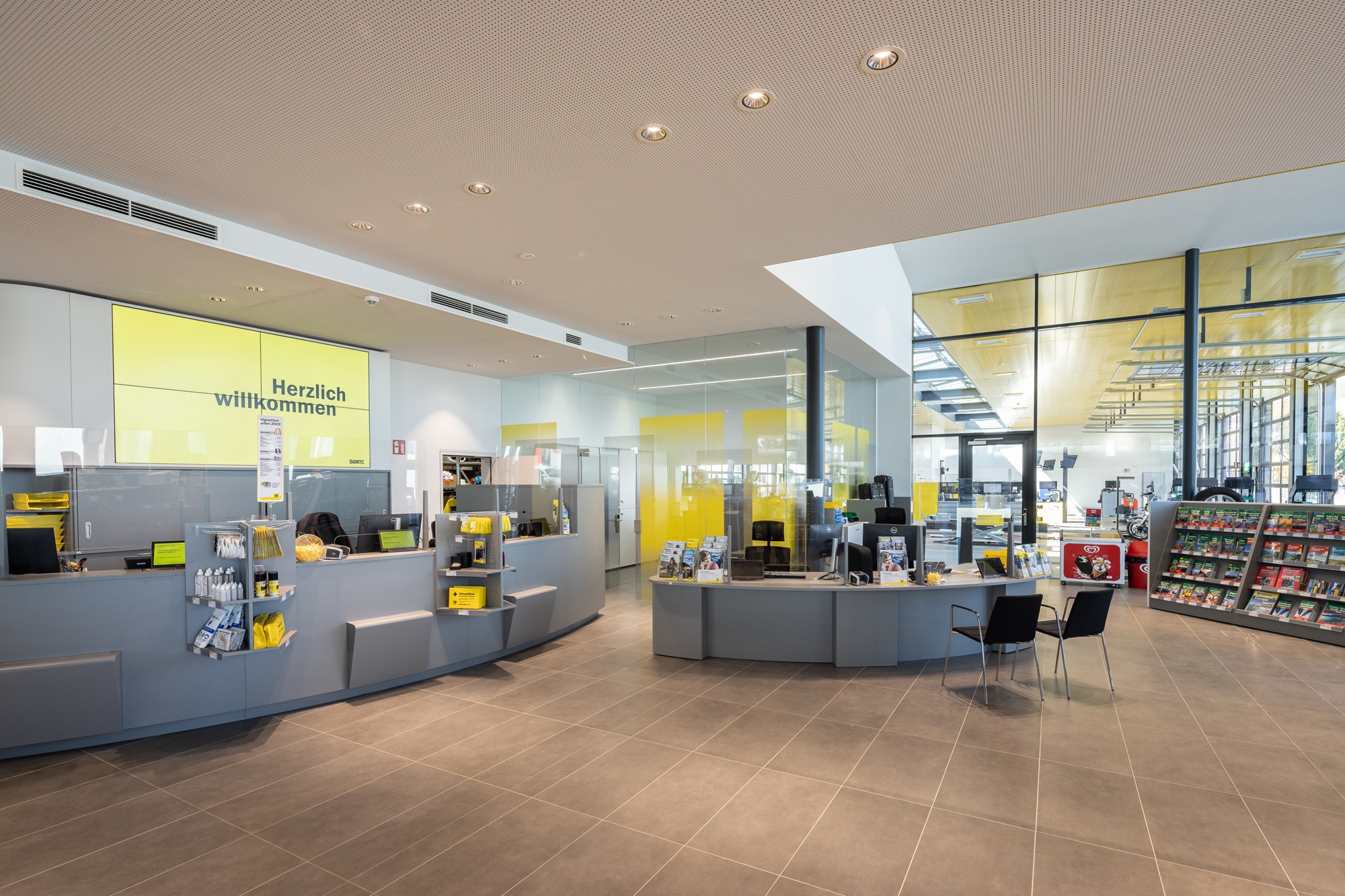 Das Bild zeigt den Stützpunkt von innen.