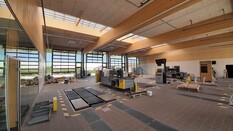 Das Foto zeigt den noch nicht fertig gebauten Stützpunkt in Tull von innen.