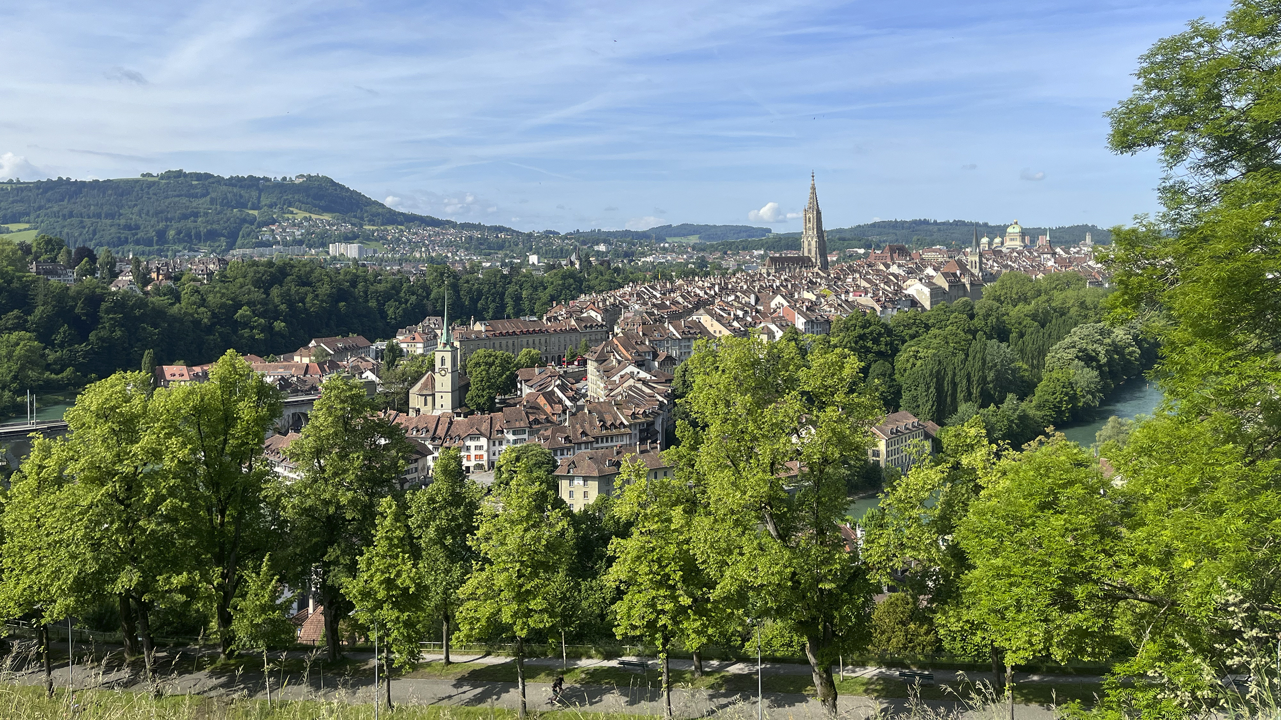 Die Stadt Bern von oben fotografiert.