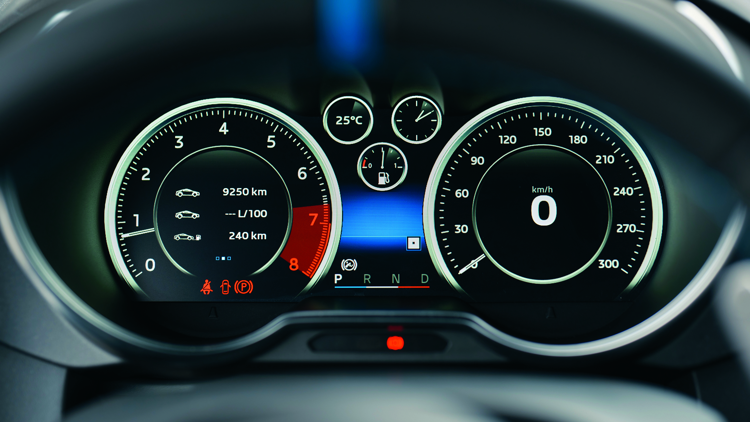 Digitale Instrumente in einem Auto