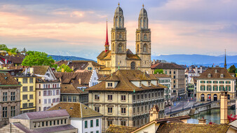 Stadtansicht von Zürich in der Schweiz