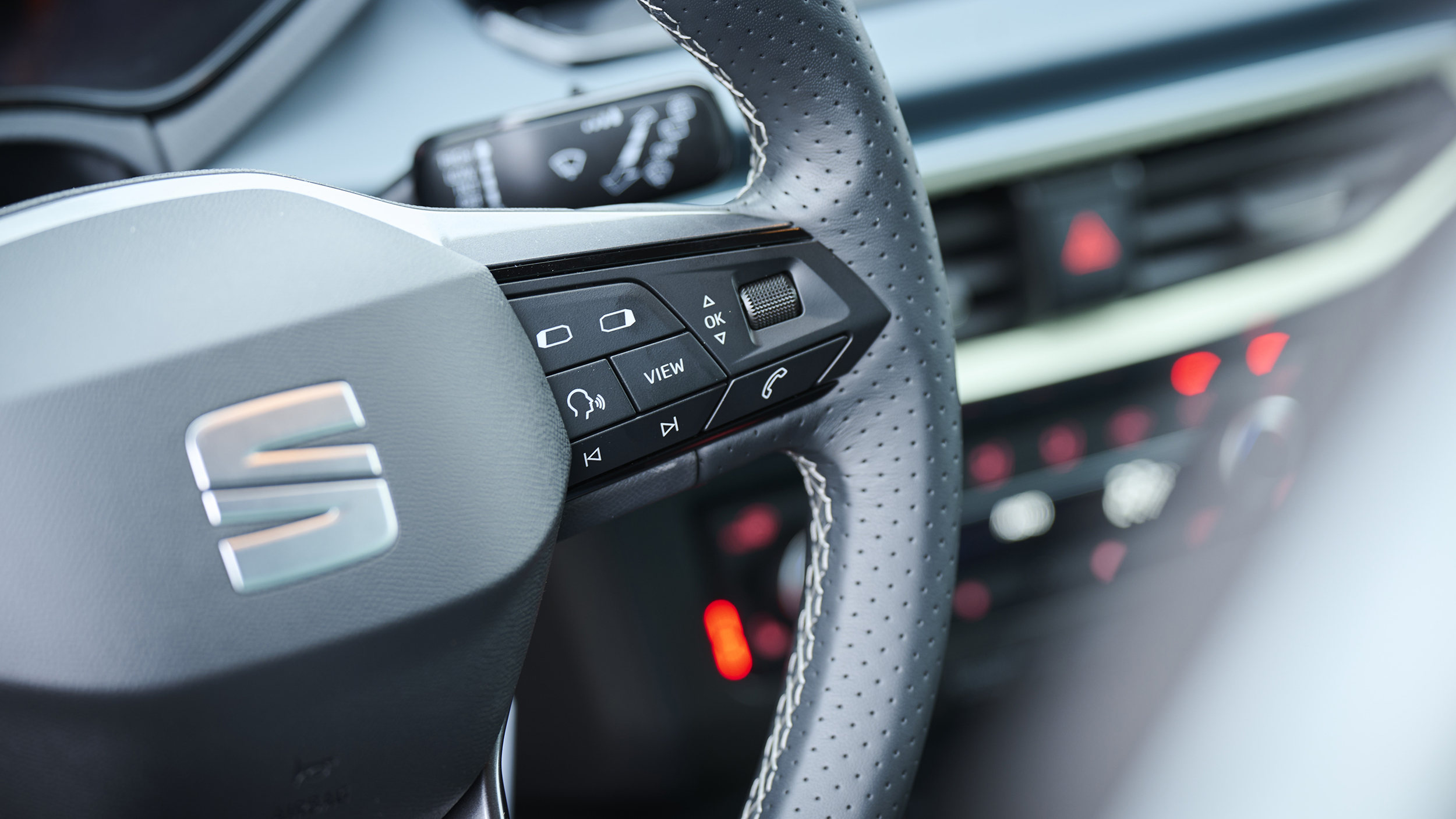Das Lenkrad im Seat Ibiza