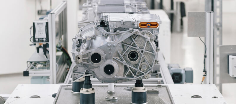 Ein Elektromotor in der Fabrik