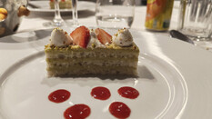 Ein Dessert auf der MSC World Europa.