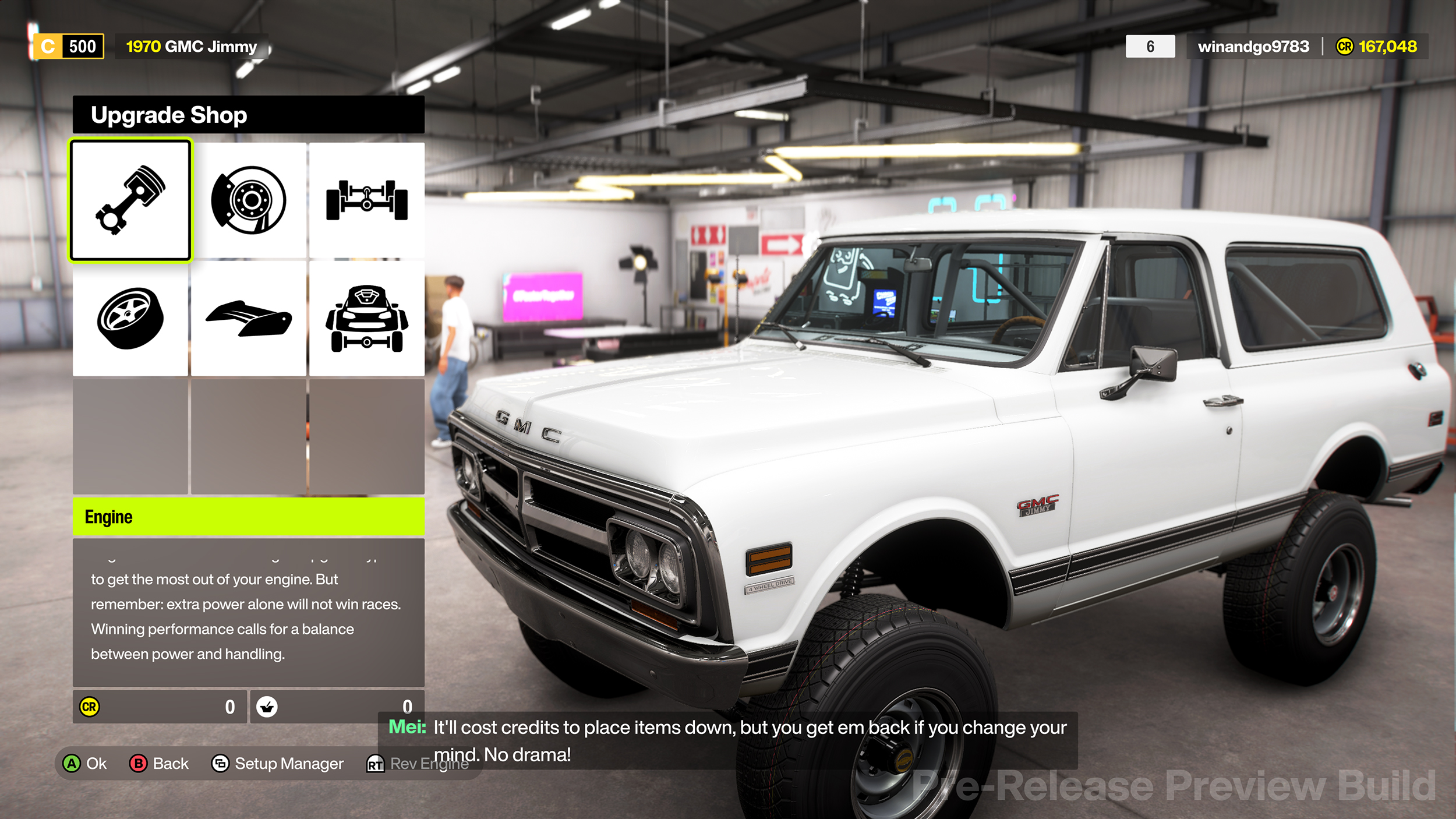 Screenshot aus Forza Horizon 6. Man sieht die Feintuning-Möglichkeiten vom Auto.
