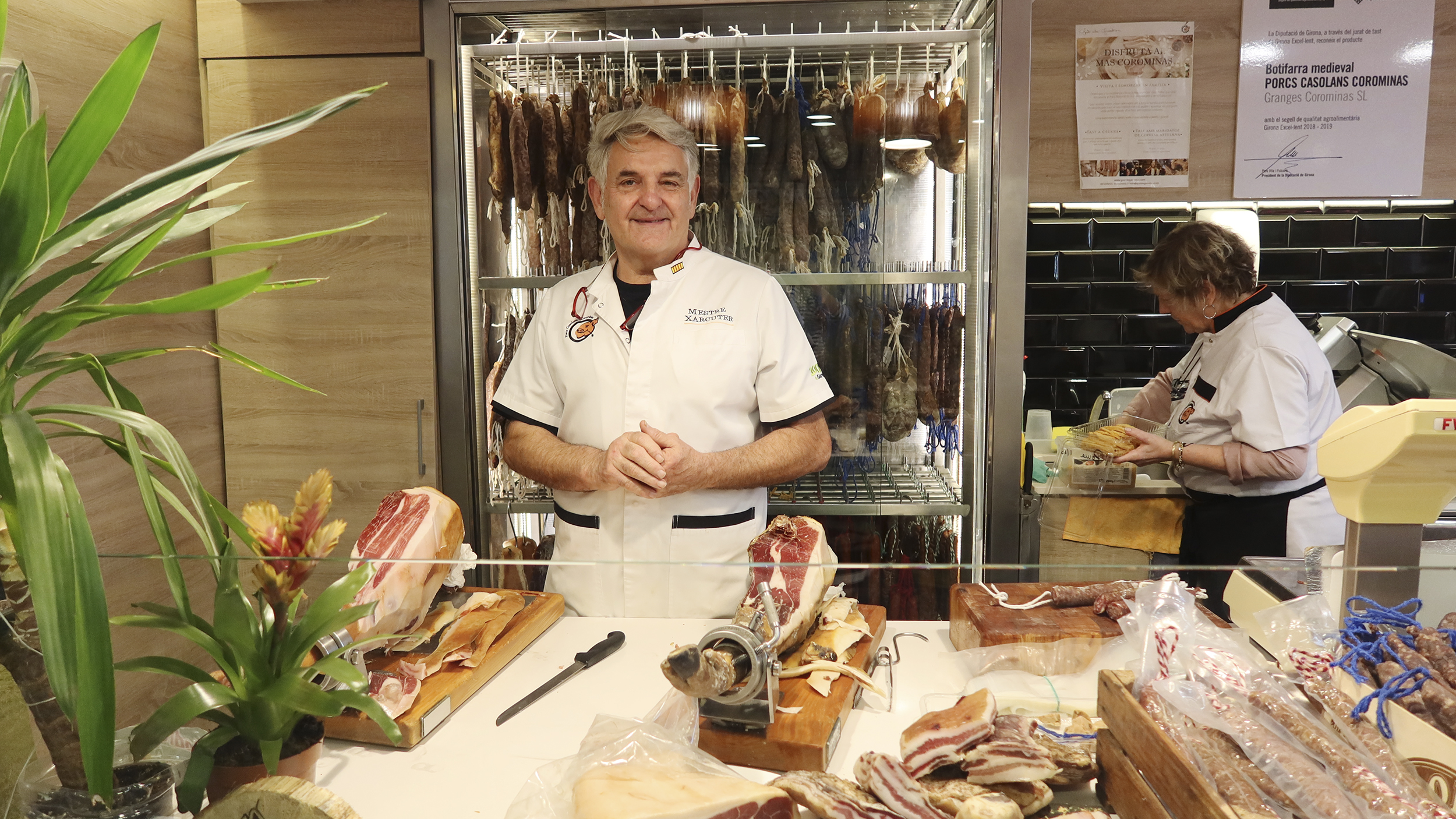 Fleischhändler in Olot.