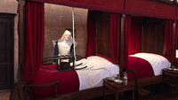 Das ehemalige Hospiz ist heute ein Museum: In diesem Bett wurden früher die Kranken gepflegt.