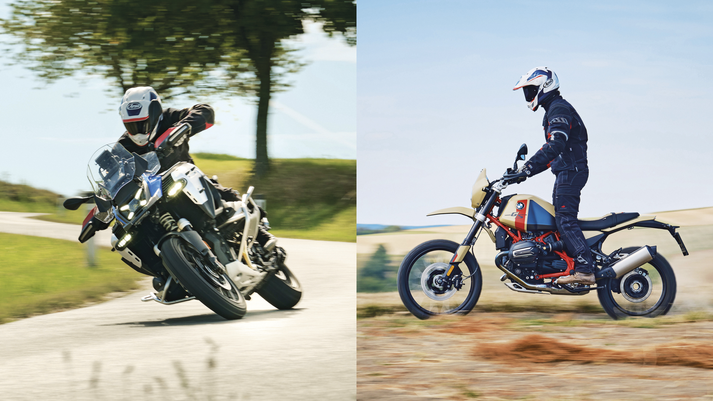 BMW R1300 GS Adventure und BMW R12 G/S in Fahrt